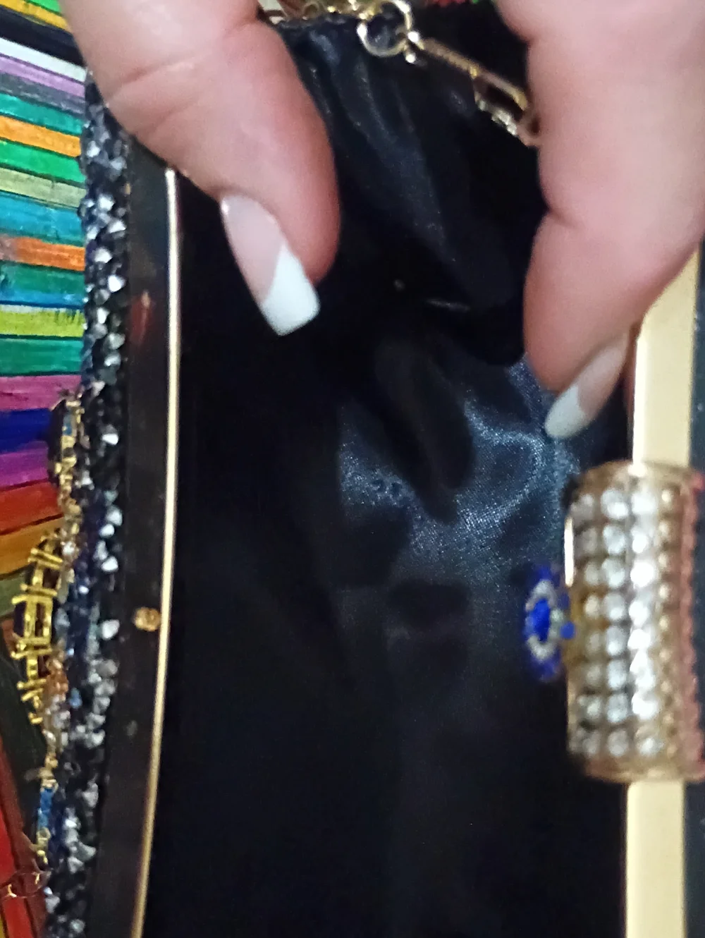 Evening Bag Unforgettable, Stunning. Blue, Gold, Diamonds & Sapphires
